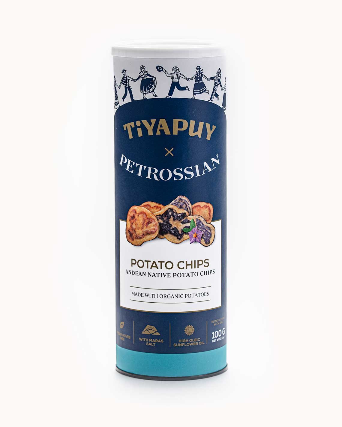 Petrossian potato chips made from Andean potatoes