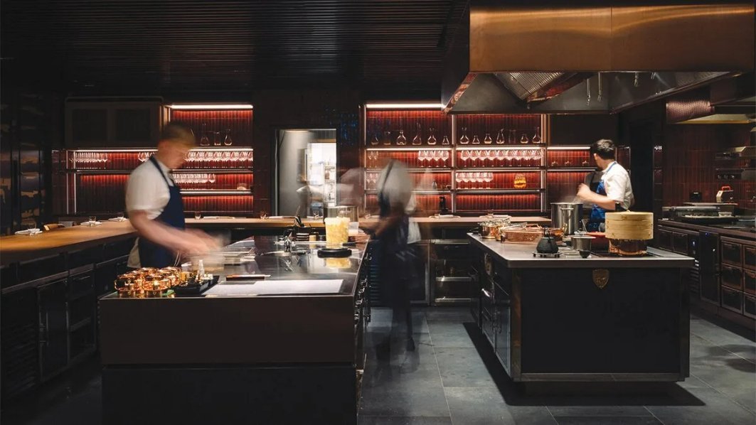 The open kitchen at FZN by Björn Frantzén in Dubai