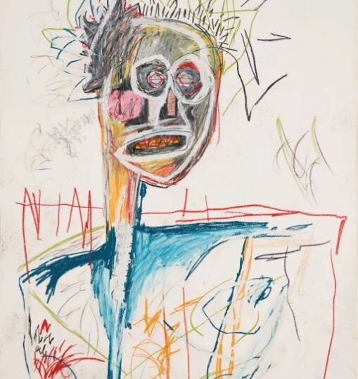 Basquiat on paper: the head as a field of pressure