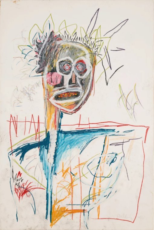 Basquiat on paper: the head as a field of pressure