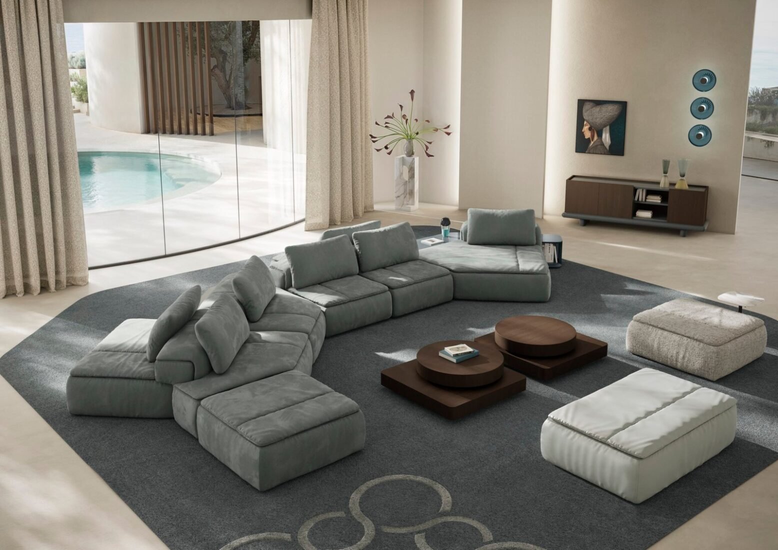 Natuzzi in Milan: a sofa as an architectural system