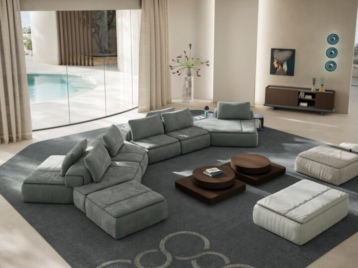 Natuzzi in Milan: a sofa as an architectural system