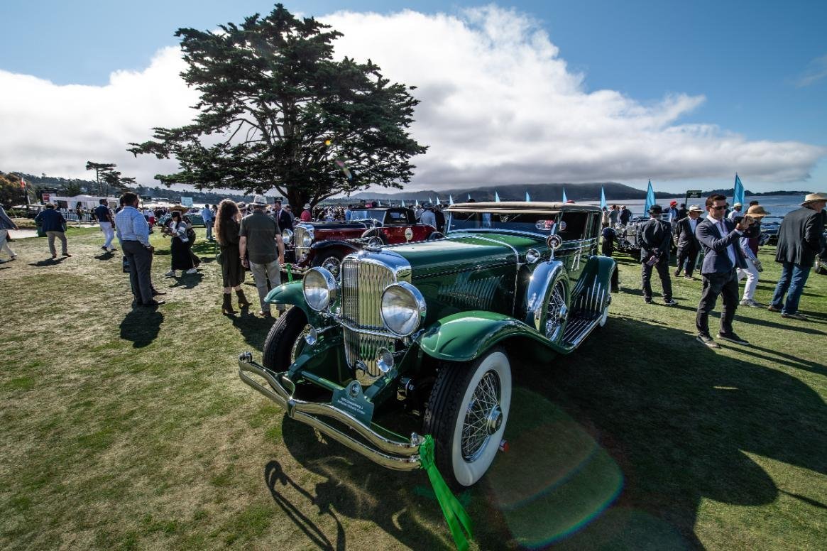 The Pebble Beach Concours lawn in the early morning