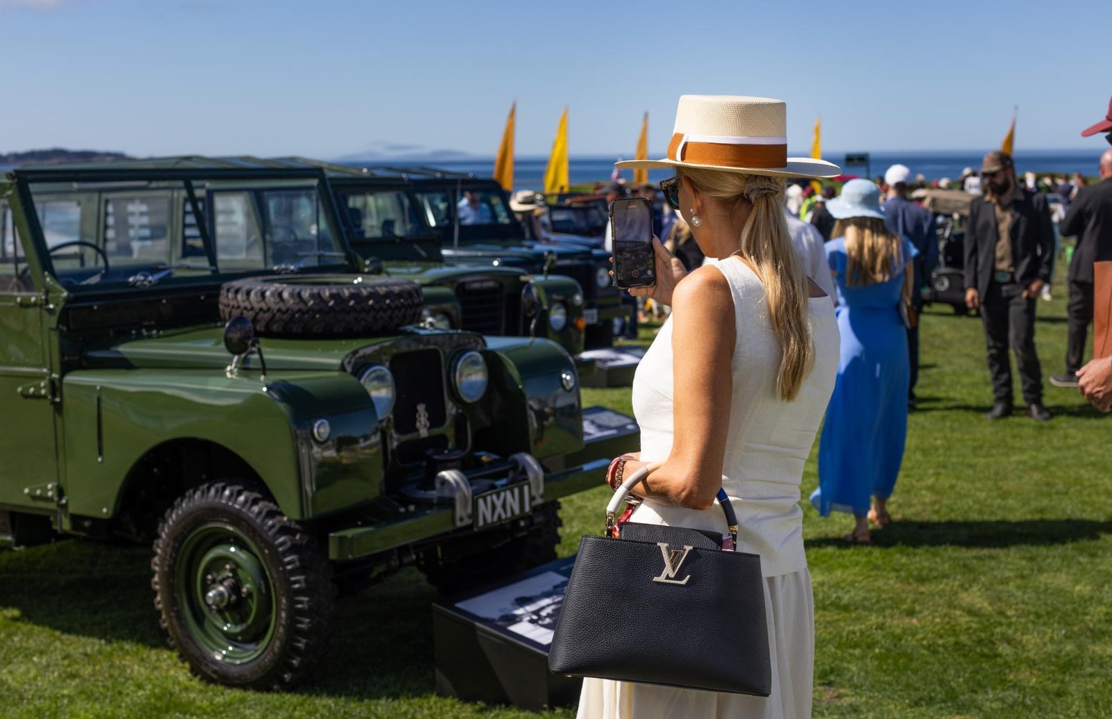 Spectators on the lawn at the Pebble Beach Concours d'Elegance
