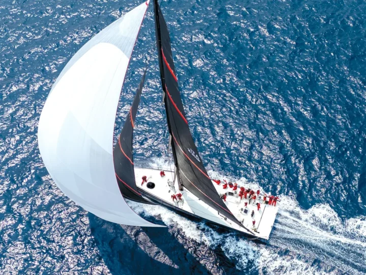 Boats at the Loro Piana Giraglia regatta in Saint-Tropez