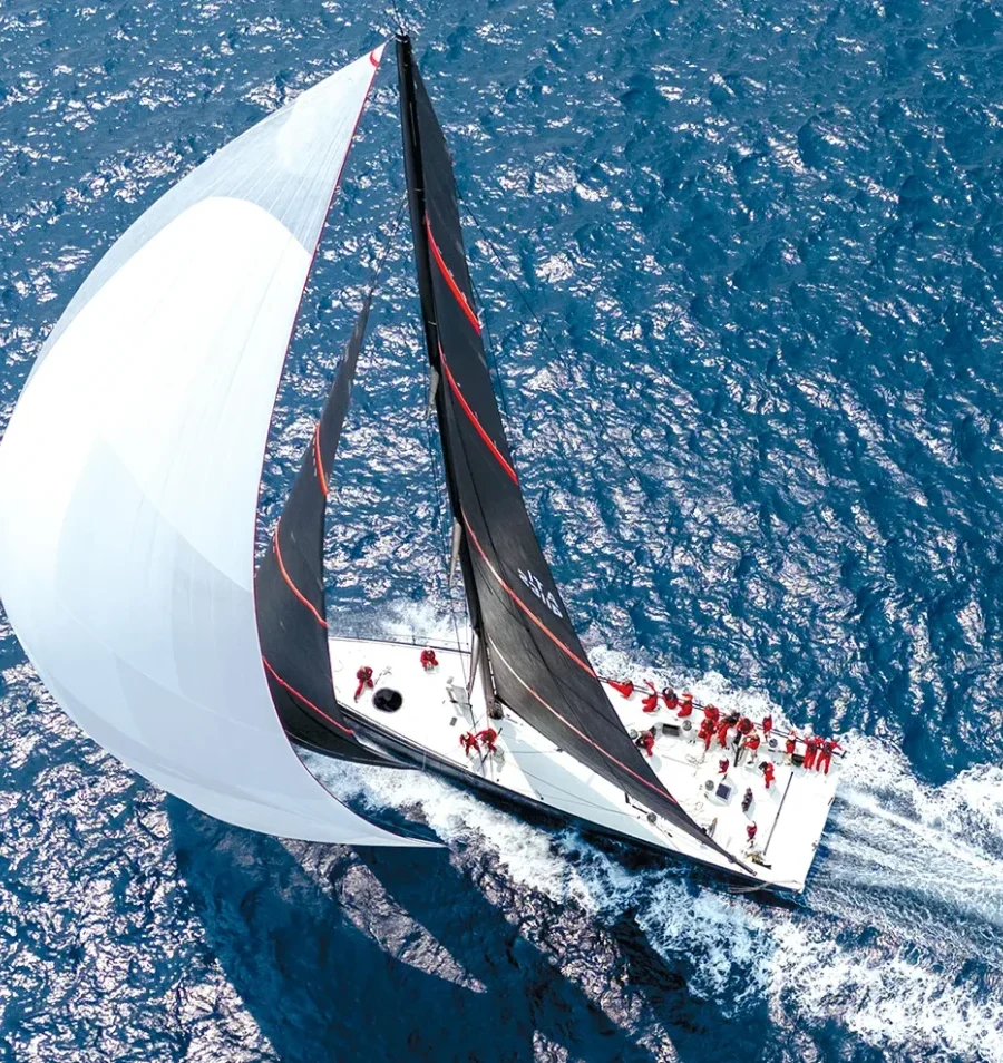 Boats at the Loro Piana Giraglia regatta in Saint-Tropez