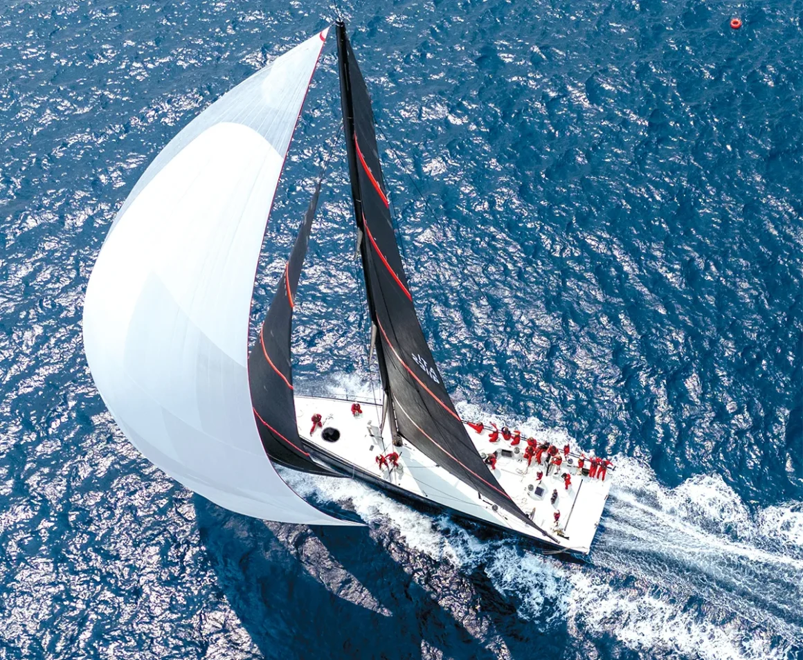 Boats at the Loro Piana Giraglia regatta in Saint-Tropez