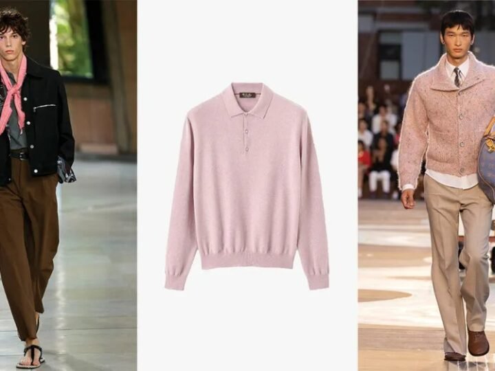 Dusty pink: a different register for menswear