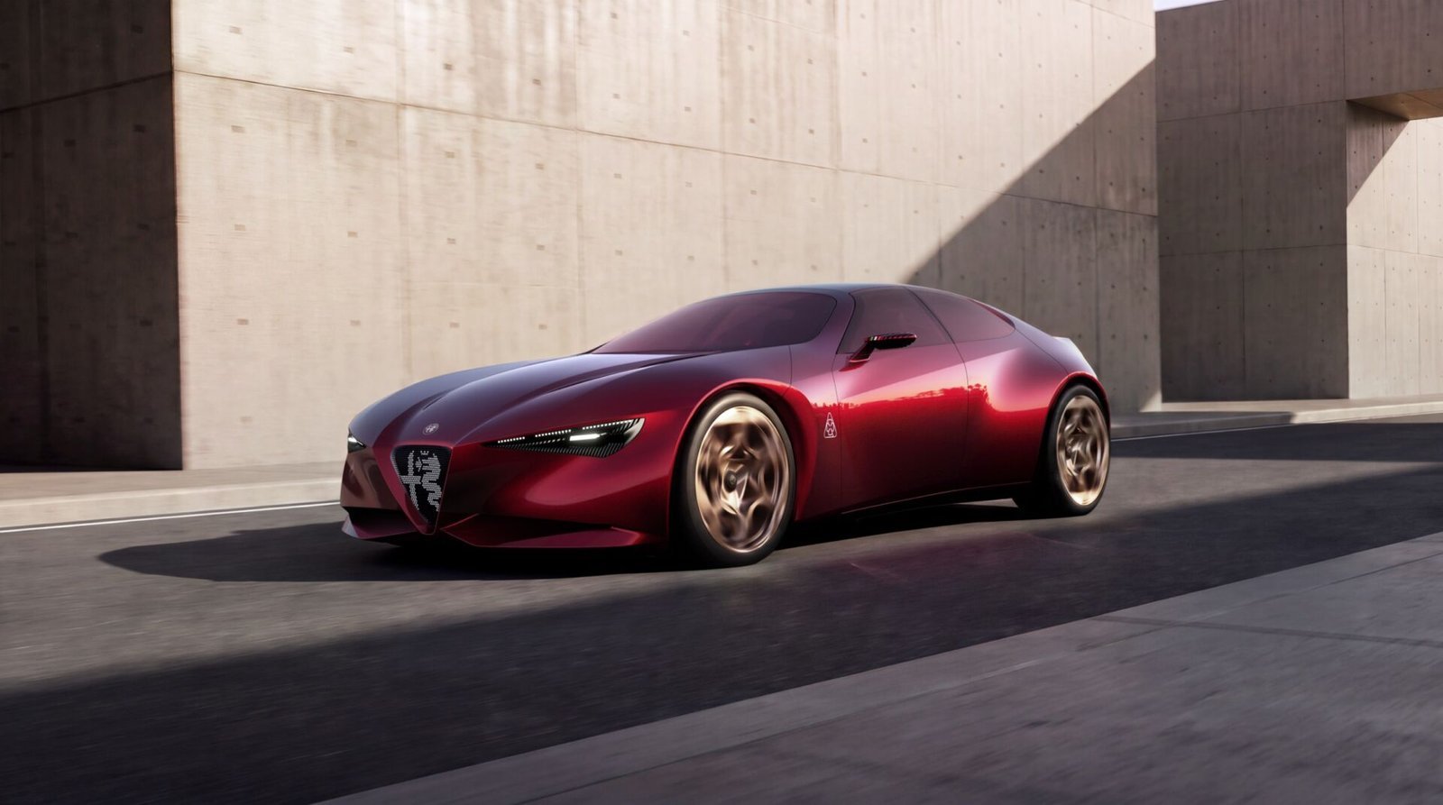 Alfa Romeo Cuorerosso seen from the front
