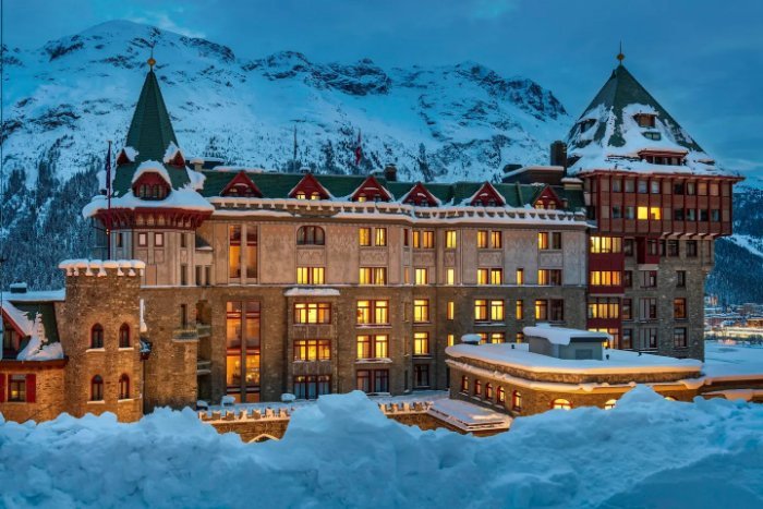 Badrutt's Palace Hotel above Lake St. Moritz