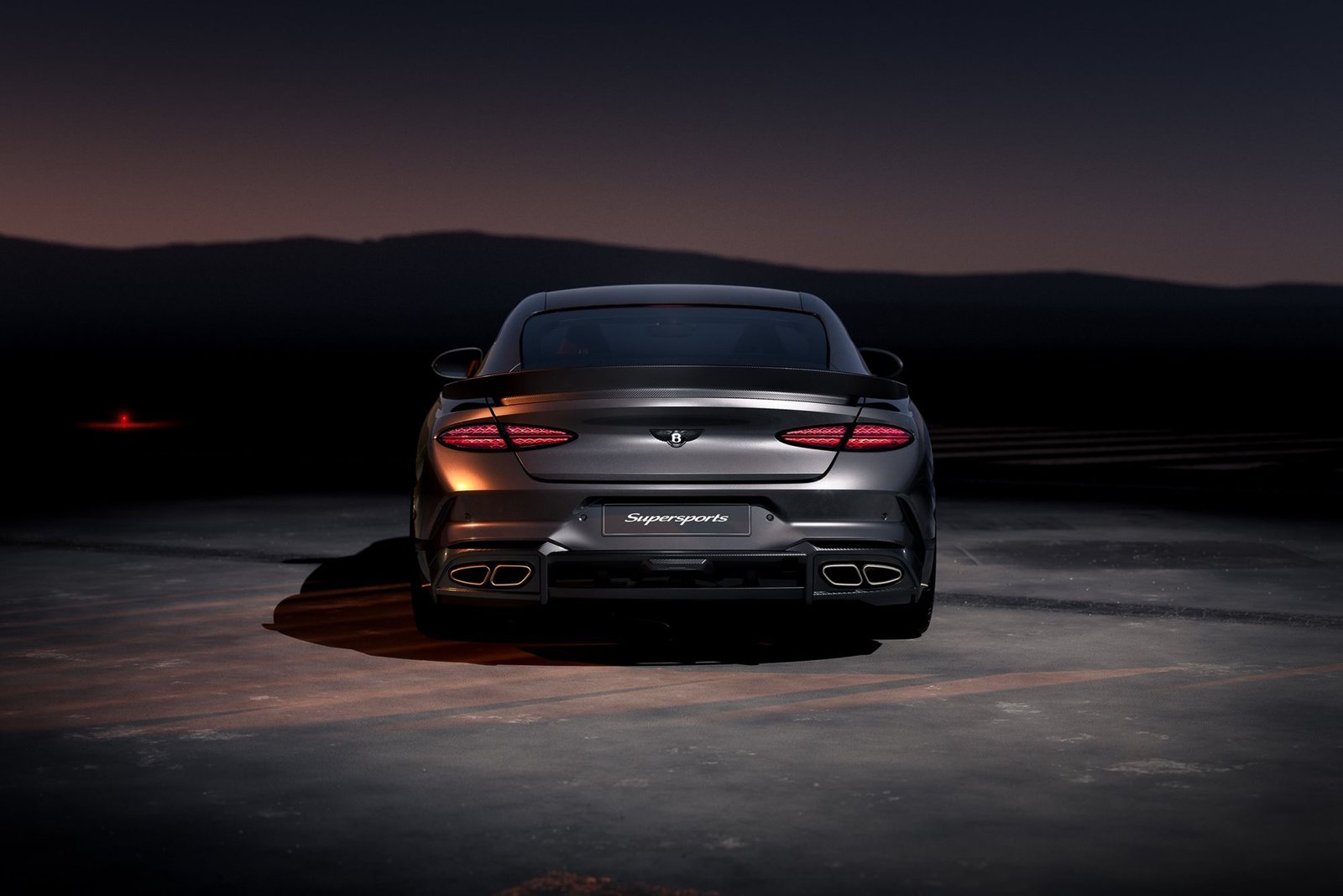 Rear view of the Bentley Supersports