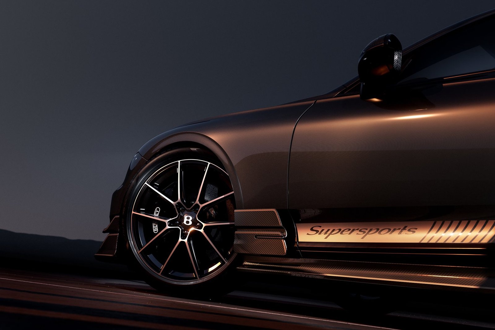 Wheel and flank detail of the Bentley Supersports