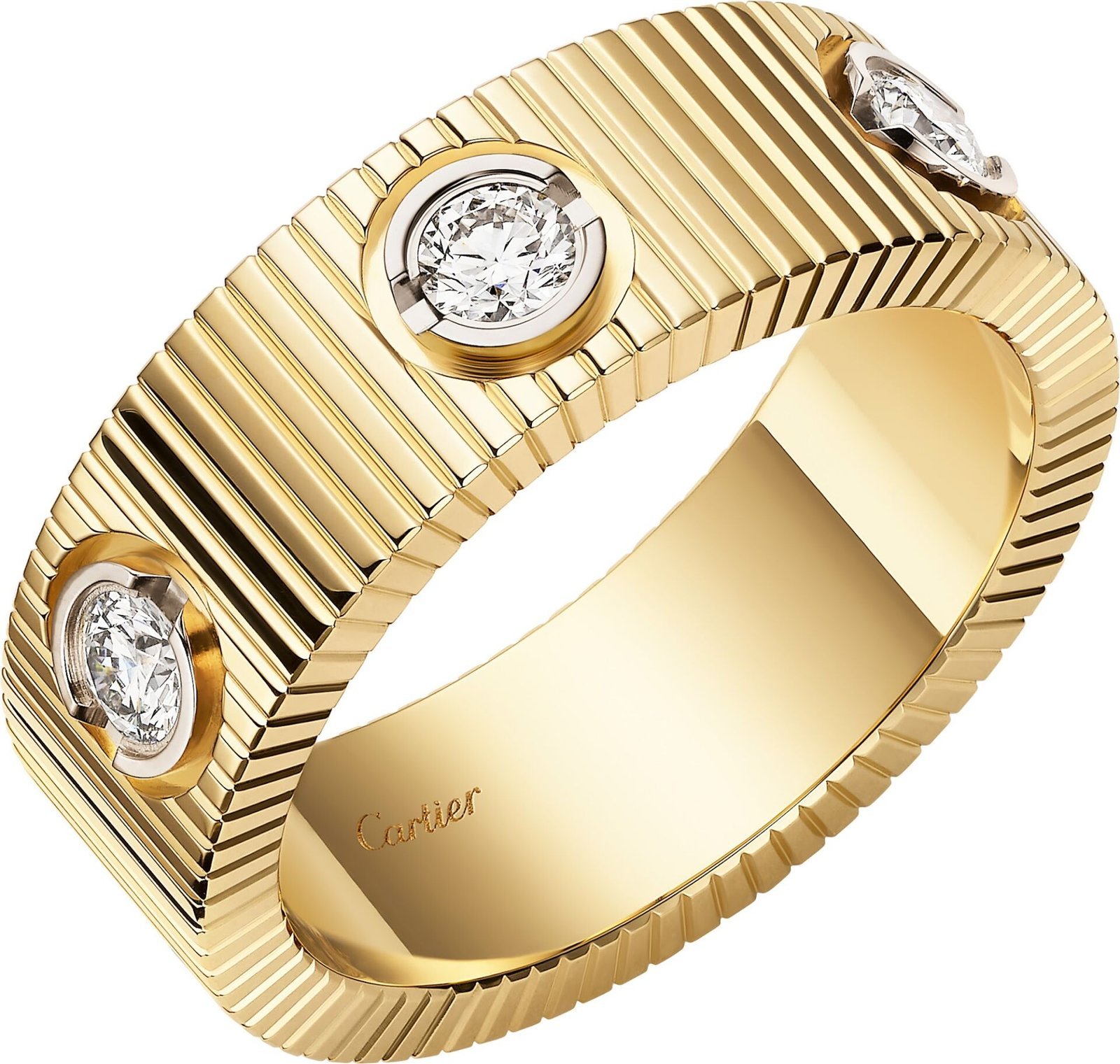 Cartier LOVE Unlimited ring in yellow gold with six diamonds
