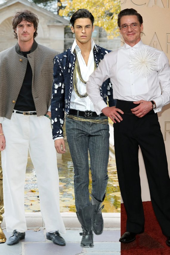 A man wearing Chanel, the house's unofficial menswear