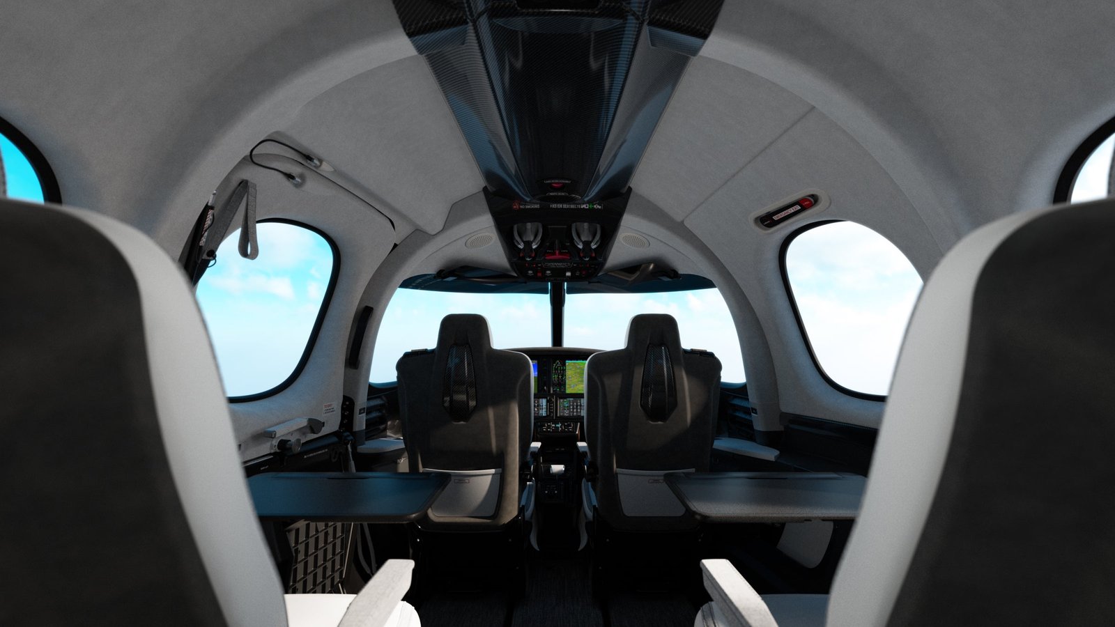 Cabin seating of the Cirrus G3 Vision Jet