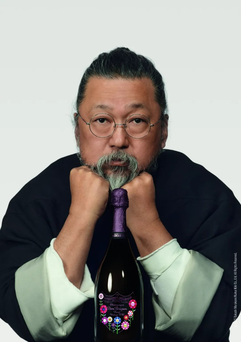 Takashi Murakami portrait for the Dom Pérignon collaboration