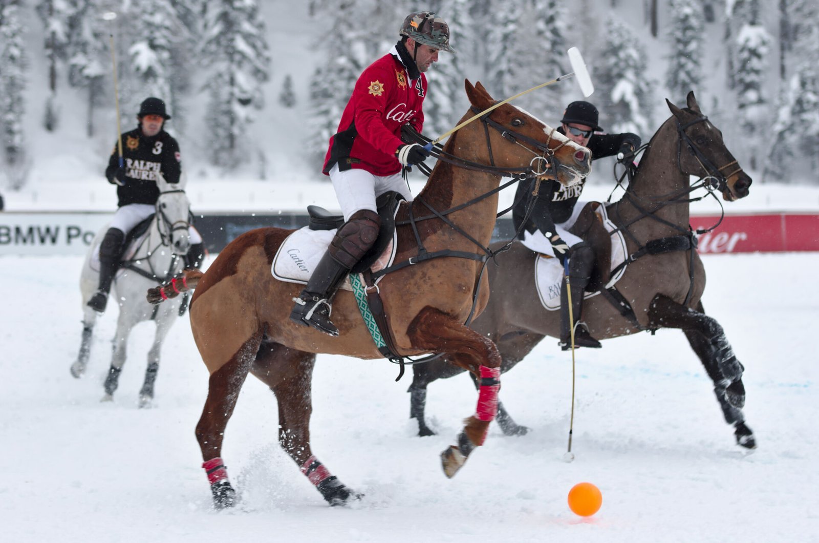 Polo on the frozen lake of St. Moritz