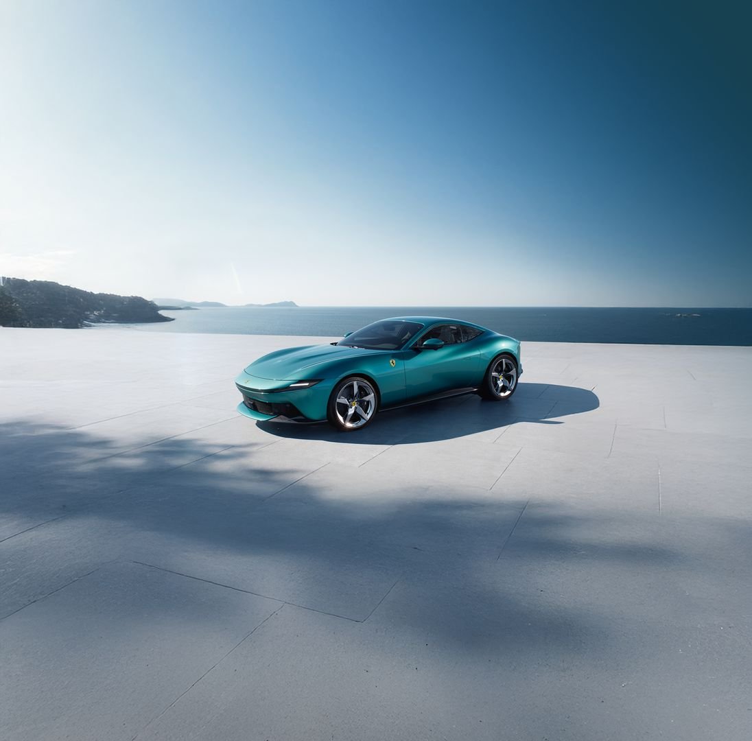 The Ferrari Amalfi seen from above