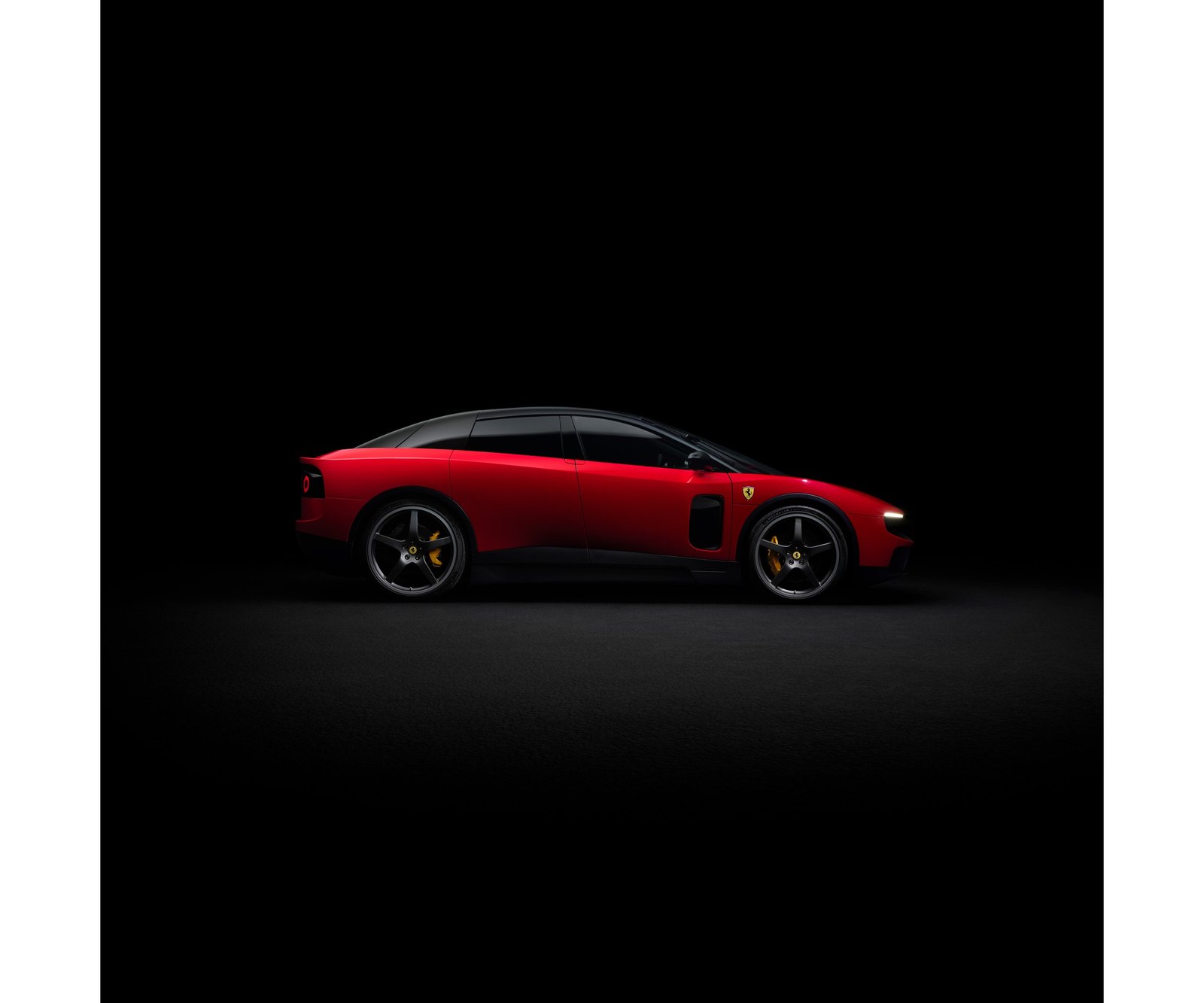 Ferrari Luce in red, side profile