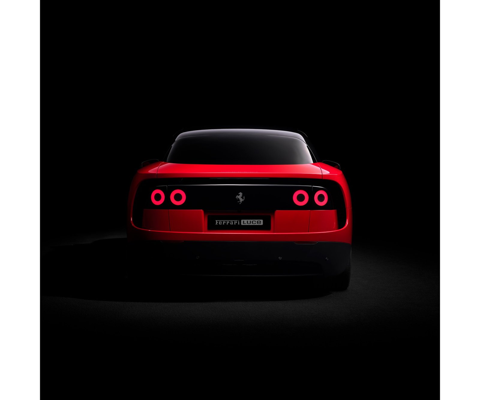Ferrari Luce in red, rear view
