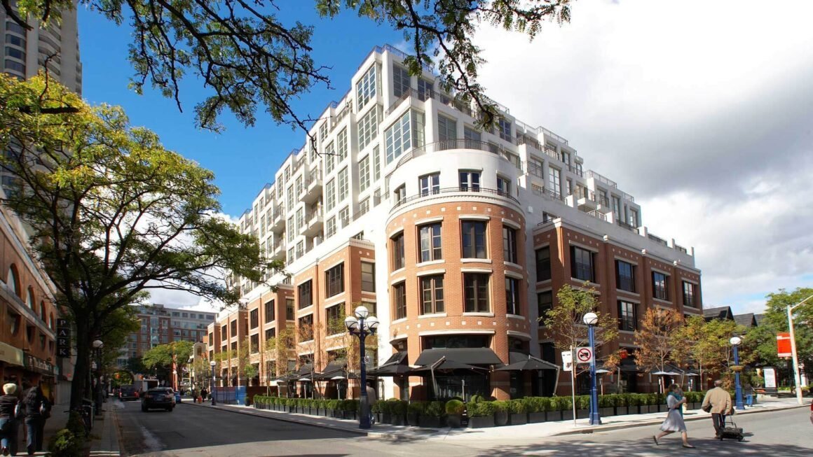 Exterior of The Hazelton Hotel in Yorkville, Toronto
