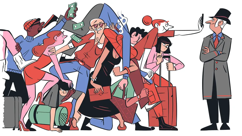 Illustration of a hotel door with a guest list, evoking how sought-after hotels select their guests