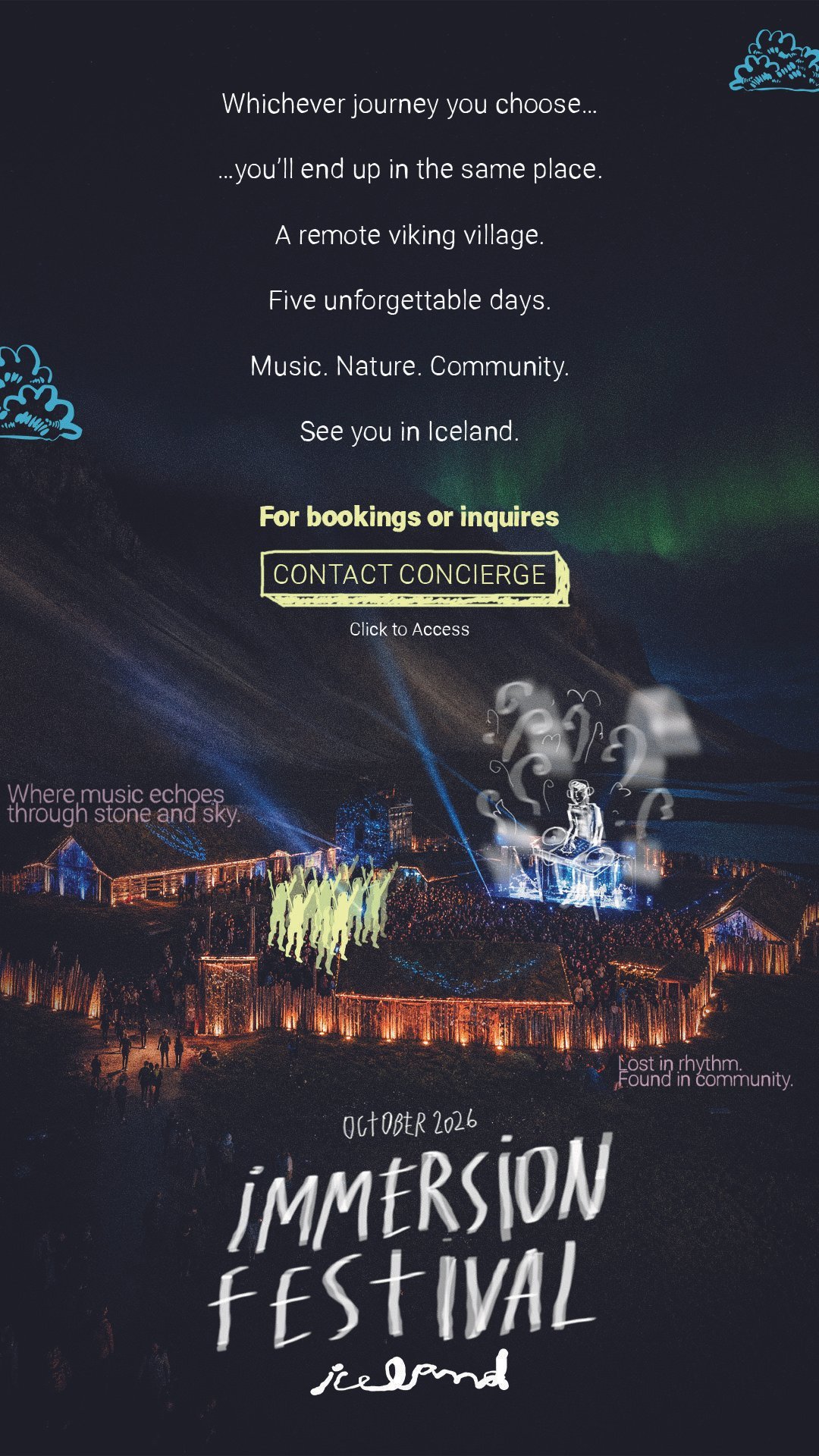 The festival village at Immersion Iceland