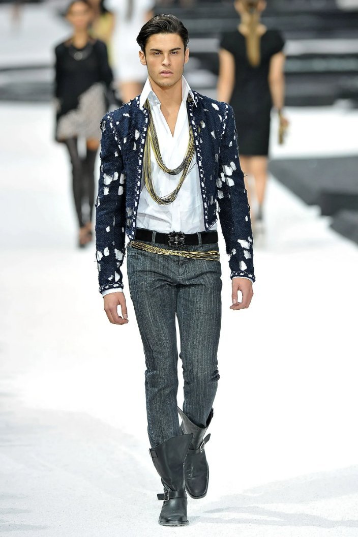 Karl Lagerfeld, whose personal style fed Chanel's masculine wardrobe