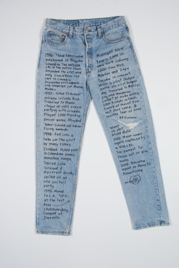A 501 jean annotated by its wearer, from the Levi Strauss & Co. Archives