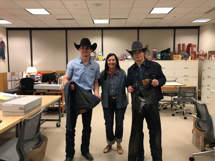 A bull rider's 501 jeans donated to the Levi Strauss & Co. Archives