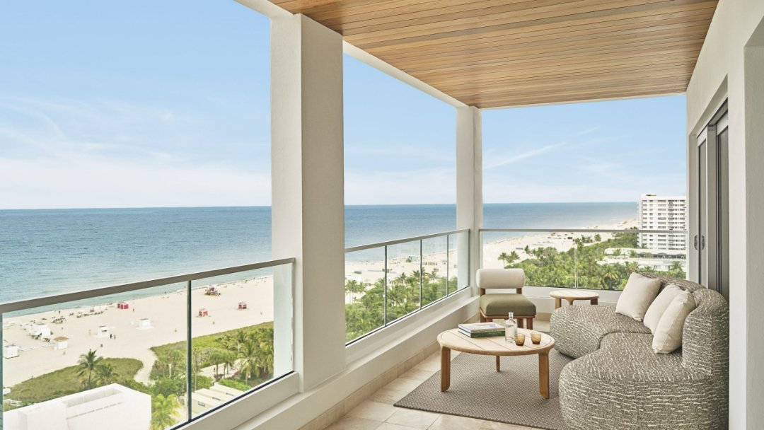 Penthouse suite at a newly reopened Miami Beach hotel