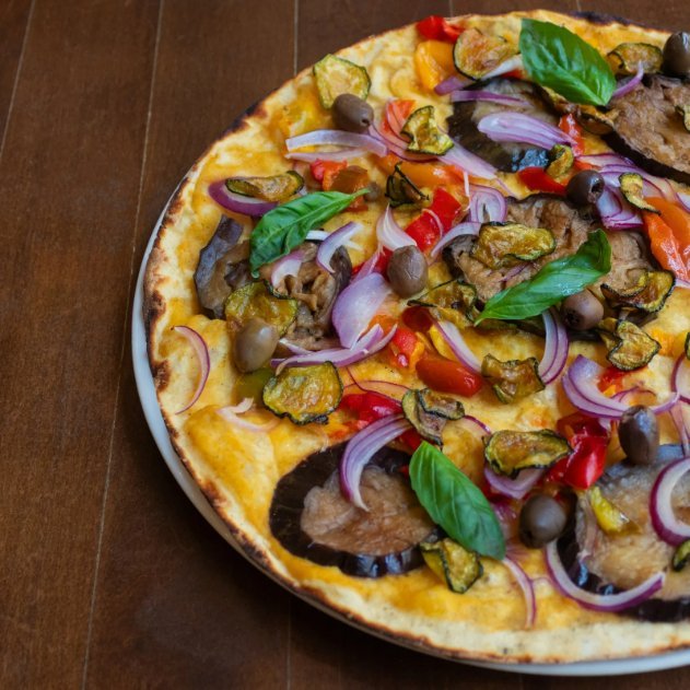 Thin, crisp pizza at Crocca, Milan