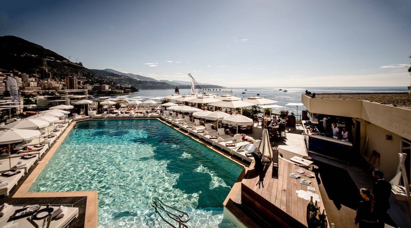 Restaurant table in Monaco