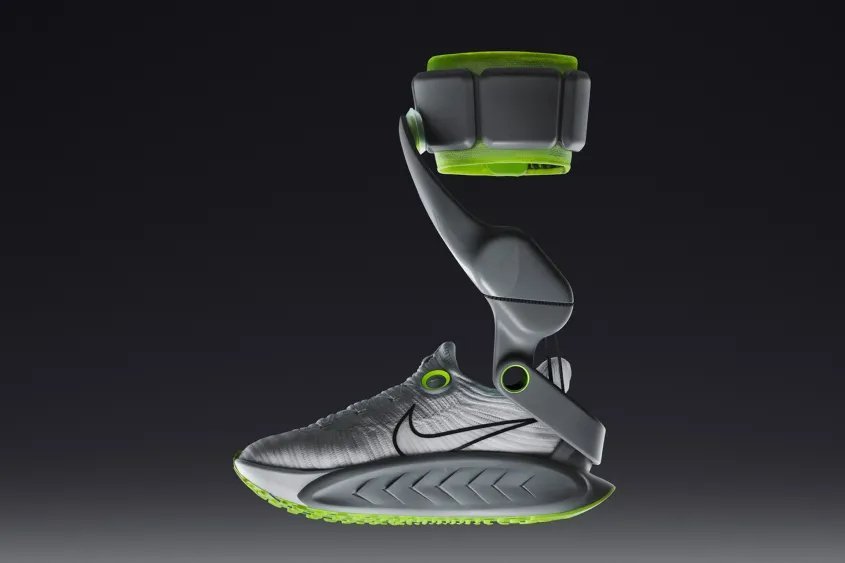 Nike Project Amplify powered running shoe with ankle cuff and drive belt