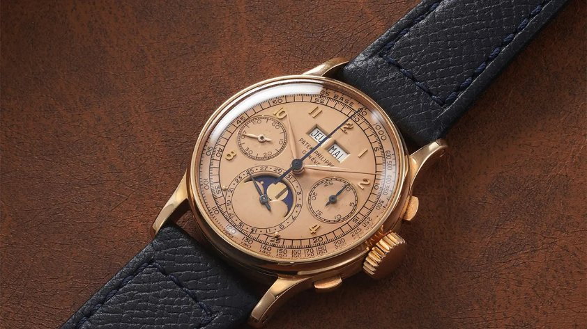 Patek Philippe ref. 1518 perpetual calendar chronograph with pink dial