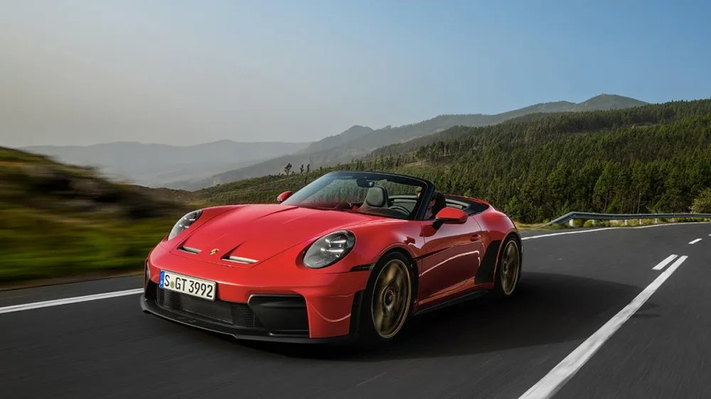 Porsche 911 GT3 S/C with its roof down