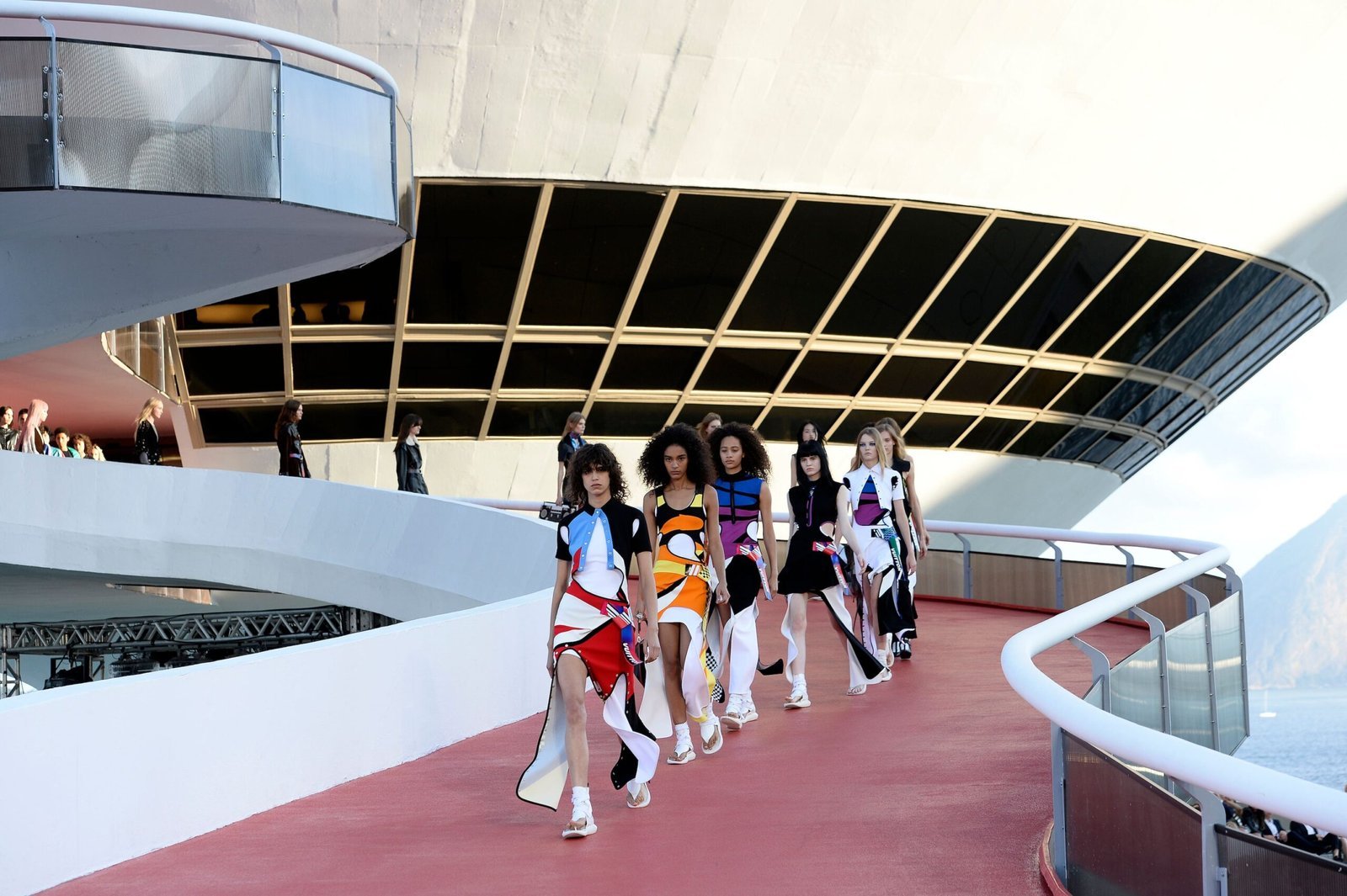 A look from a Cruise collection presented on a destination runway