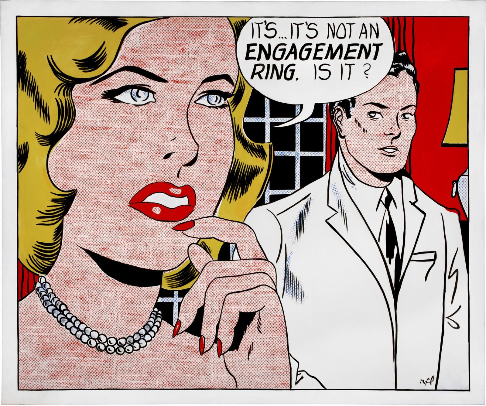 Colourful work by Roy Lichtenstein on view at the Whitney Museum