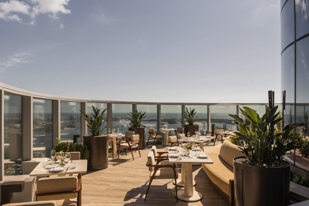 Seia, the Italian restaurant on the 54th floor of 830 Brickell, Miami