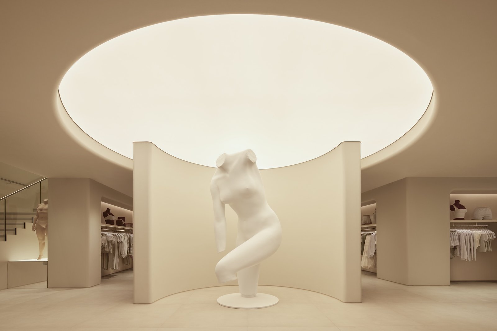 The Skims flagship on Regent Street, London, in its signature neutral palette