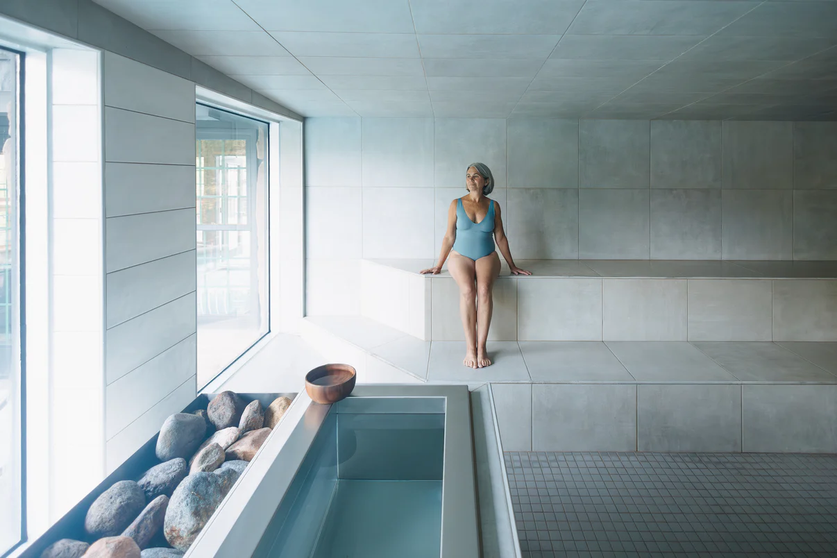 Thermal spa with pools and relaxation areas