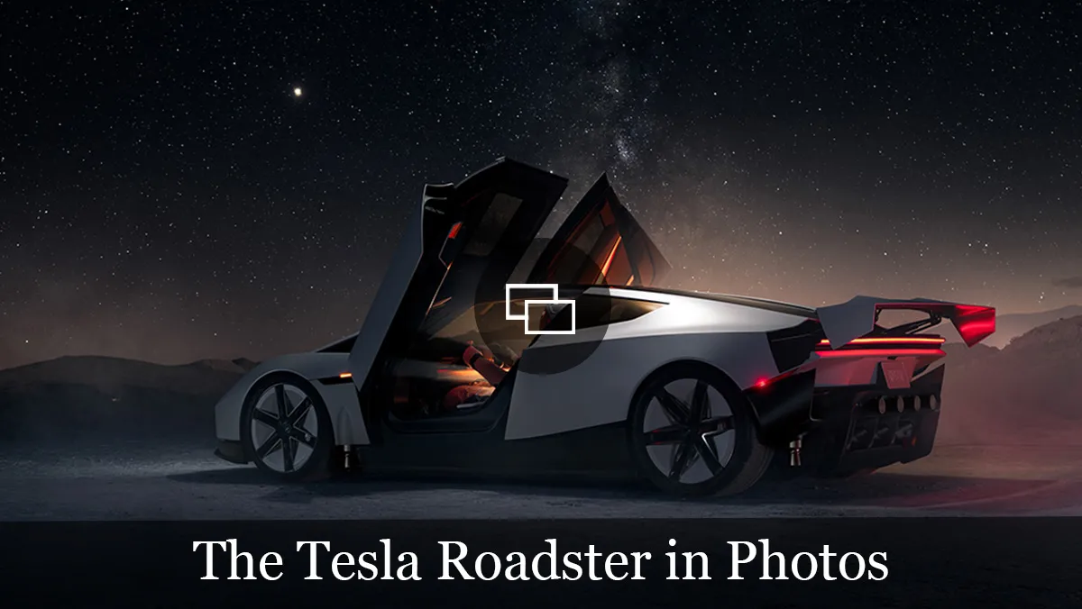 Detail of the new Tesla Roadster