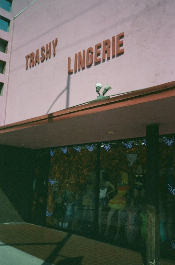 The pink facade of Trashy Lingerie, Los Angeles