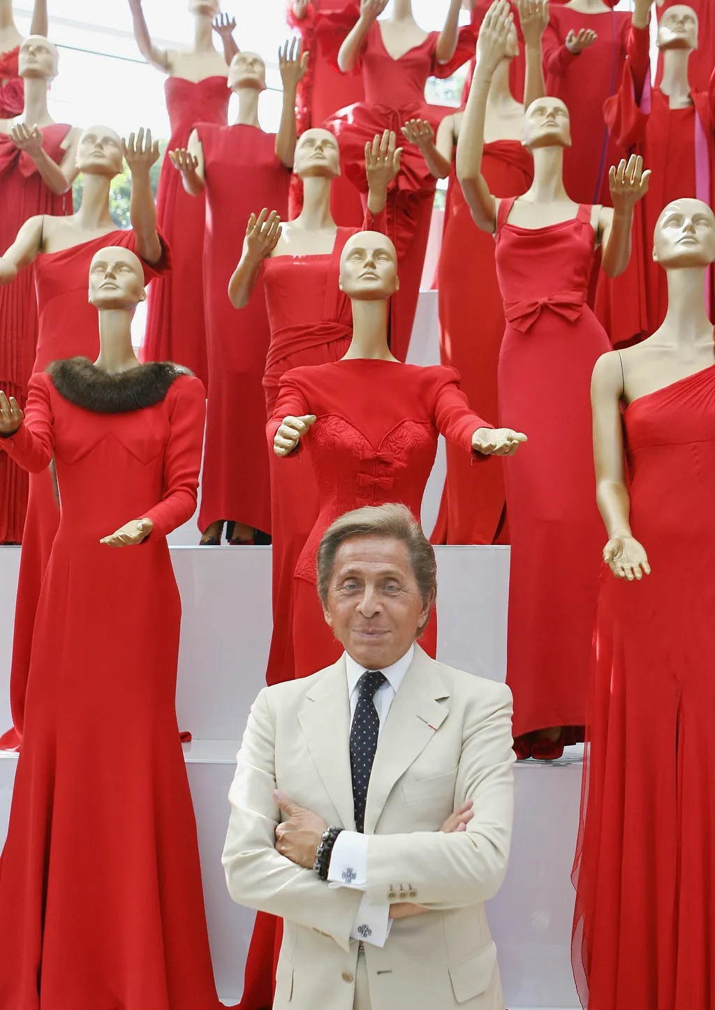Valentino Garavani in a formal portrait