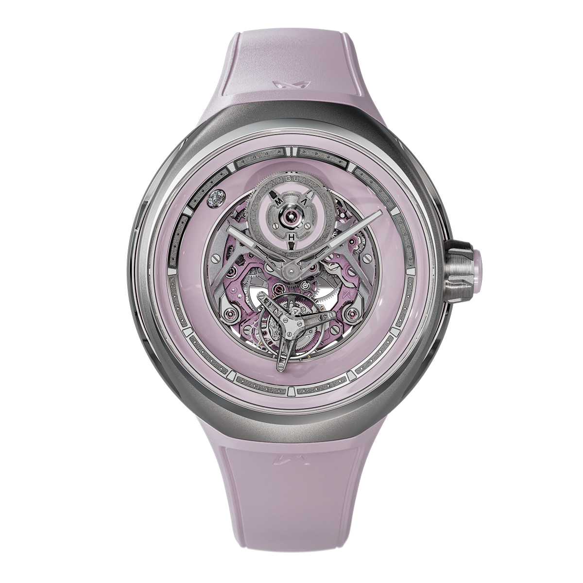 Vanguart Orb Pink Ceramic Titanium with pink strap