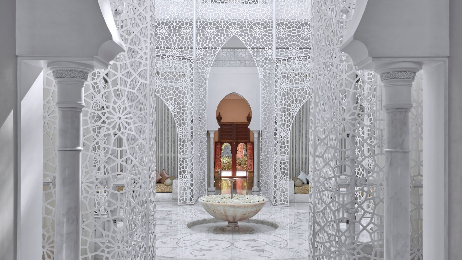 Treatment room at a destination spa