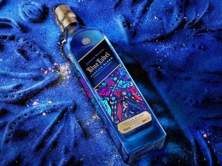 Blue Label, at an Indian table