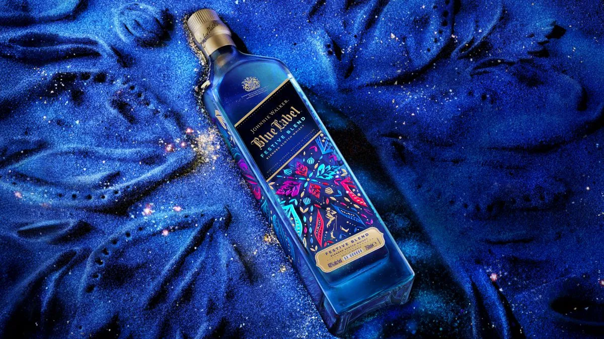 Blue Label, at an Indian table