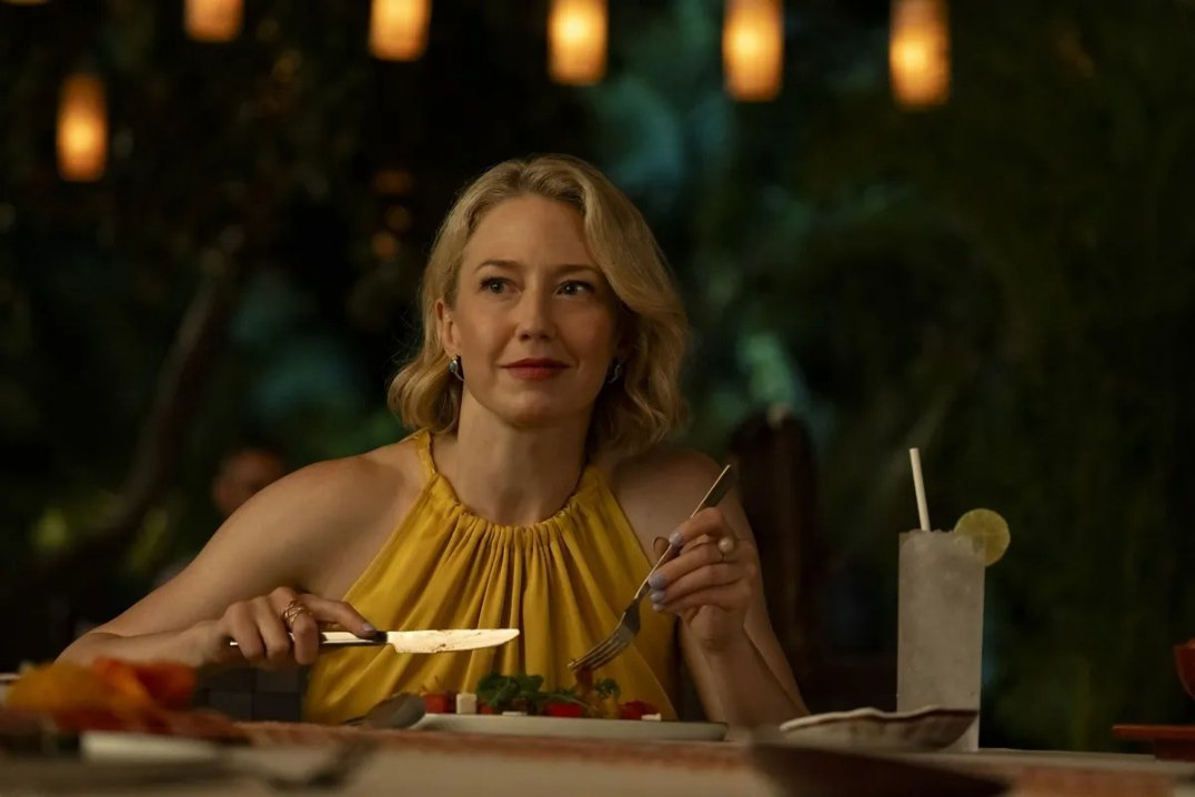 Carrie Coon in the third season of The White Lotus